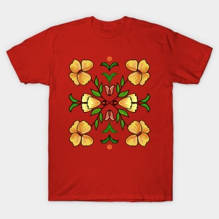 Yellow Nordic Flowers T-Shirt